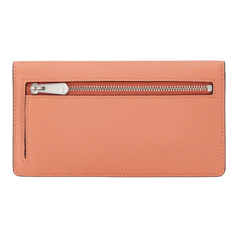 FERRAGAMO GANCINI Calfskin Wallet Tubas Women's Coral Pink-2