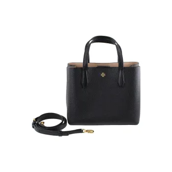 TORY BURCH Blake Cow Leather Tote Bag, Shopping Bag, Shoulder Bag, Crossbody Bag, Handbag Trumpets Women's Black