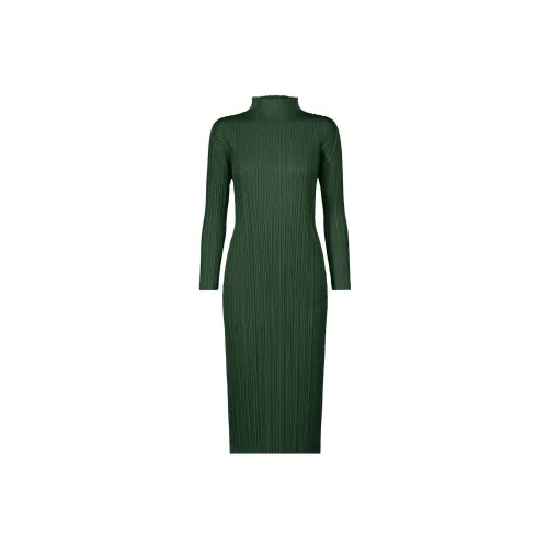 PLEATS PLEASE ISSEY MIYAKE Long-Sleeved Dresses Women's Dark Green