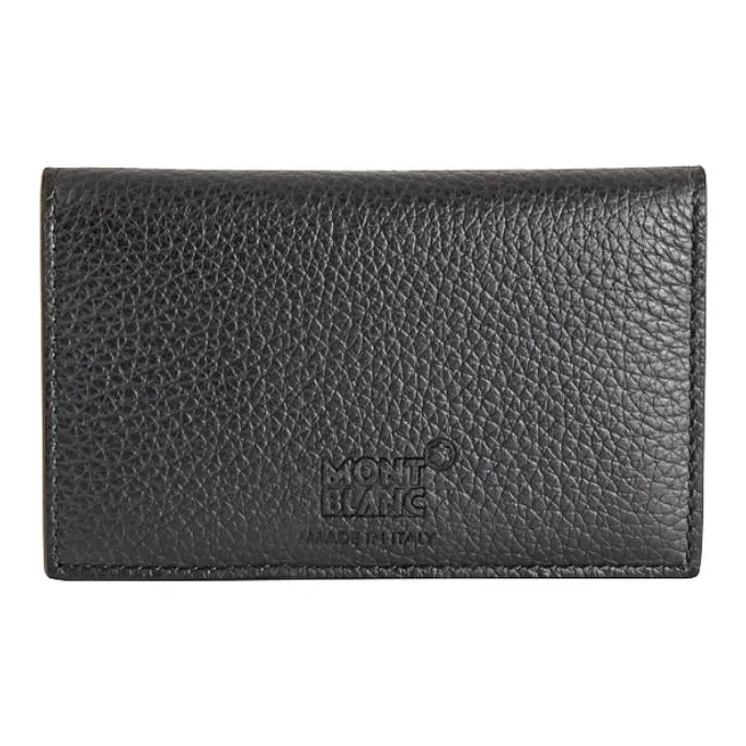 MONTBLANC Meisterstuck Litchi Grain Leather Business Card Holder Card Case Men's Black-2