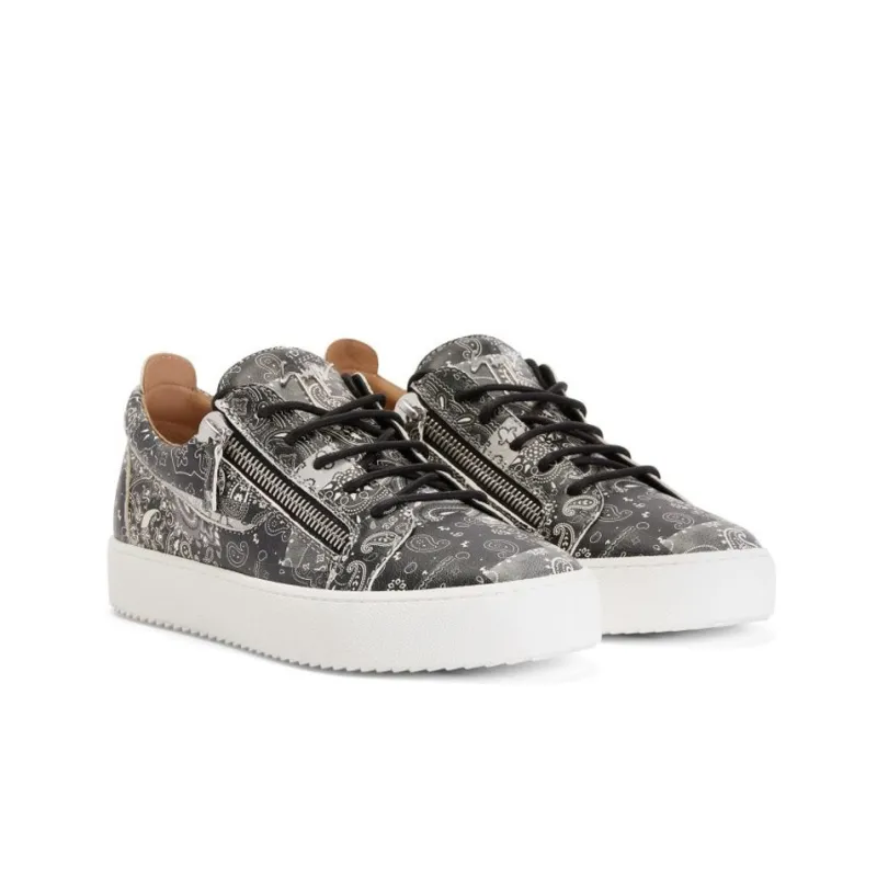 Giuseppe Zanotti Paisley print Leather Sneakers-2