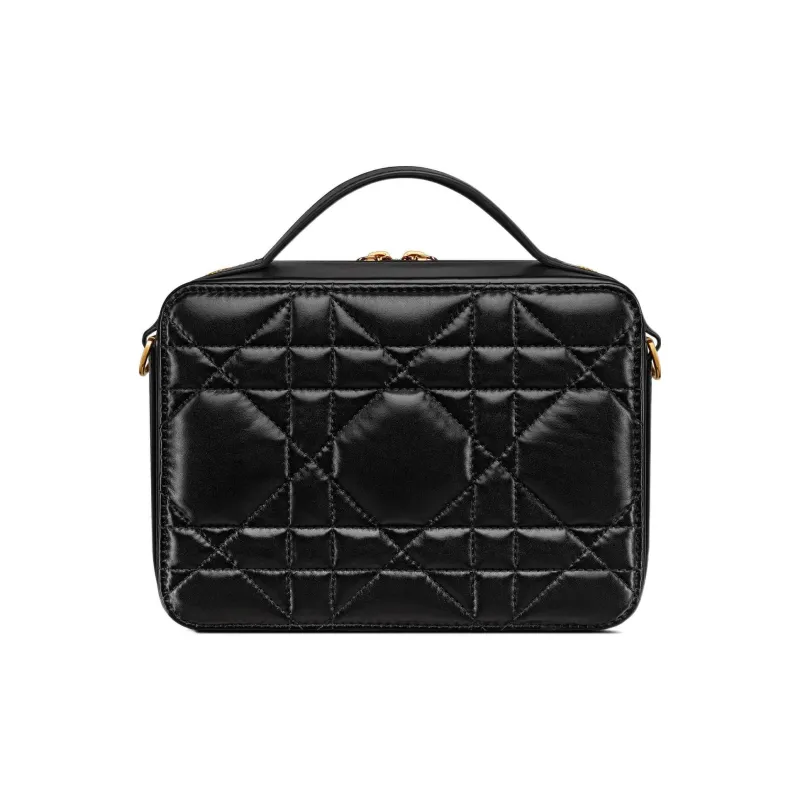 DIOR Cow Leather Portable Crossbody Bag, Shoulder Bag Women's Black-2