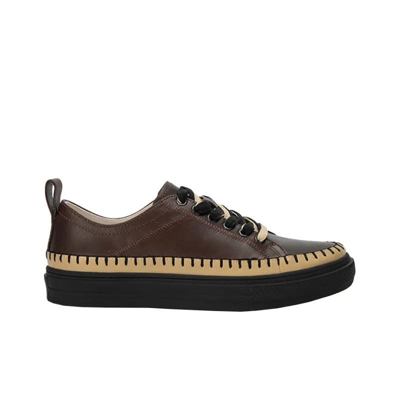 DAVID NAMAN Skateboard Shoes Unisex Low Top Brown/Khaki/Black-1
