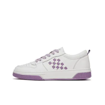 KADINA Skateboard Shoes Women's Low Top White Gray/White Purple