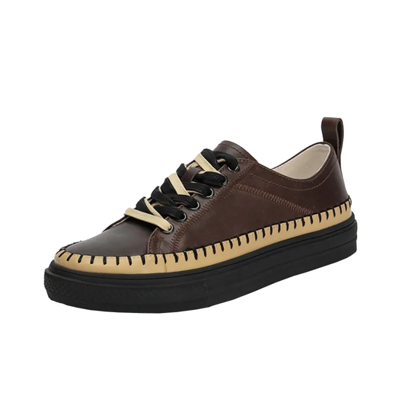 DAVID NAMAN Skateboard Shoes Unisex Low Top Brown/Khaki/Black-2