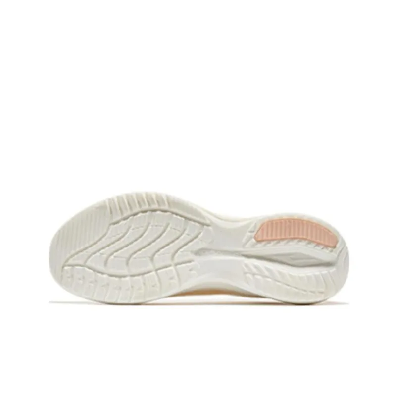 Erke Light Cloud Cushioning Anti Slip And Wear Resistant Low Top Casual Running Shoes Women's White Orange-4