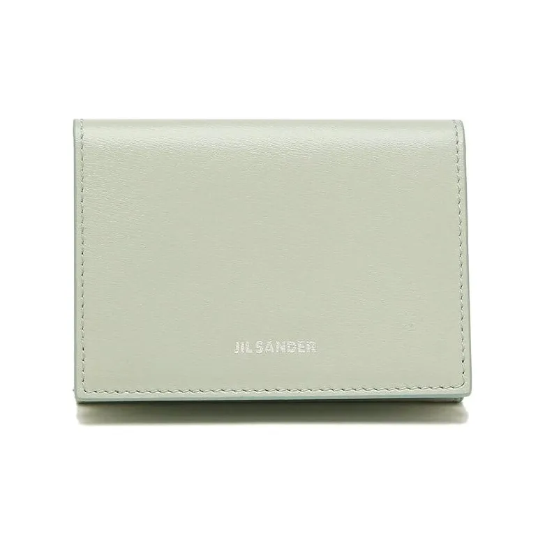 JIL SANDER Calfskin Wallet Women's Light Green-0