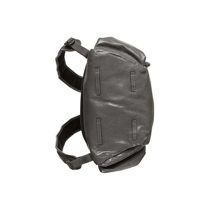 GUCCI Leather Backpack Men's Gray-4