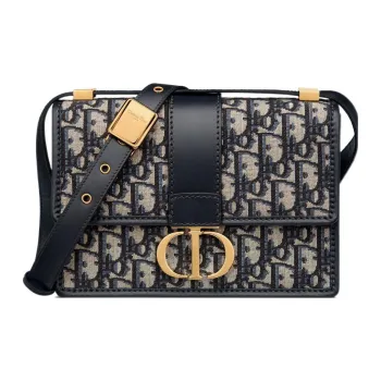 DIOR 30 Montaigne Leather Montaigne Bag, Box Bag, Shoulder Bag, Crossbody Bag Women's Blue