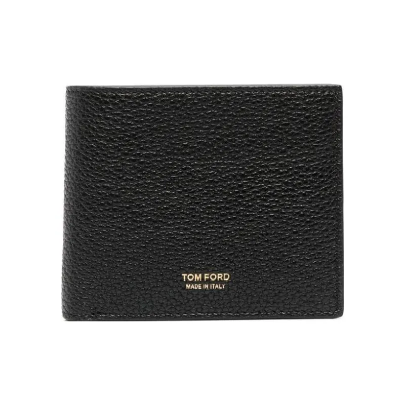 TF Leather Card Holder Wallet Men's Black-0