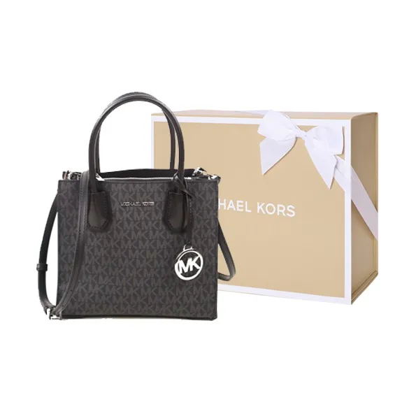 Michael Kors Mercer Signature Messenger Bag Medium Black-7