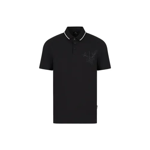 ARMANI EXCHANGE Polo Shirts Men Black