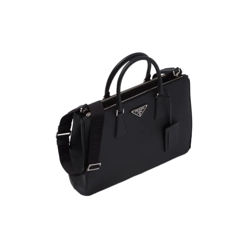 PRADA Galleria Killer Bag Leather Shoulder Bag Crossbody Bag Handbag Men's Black-1
