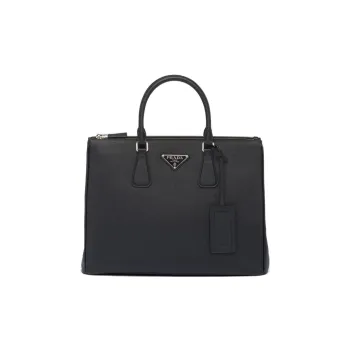 PRADA Galleria Killer Bag Leather Shoulder Bag Crossbody Bag Handbag Men's Black