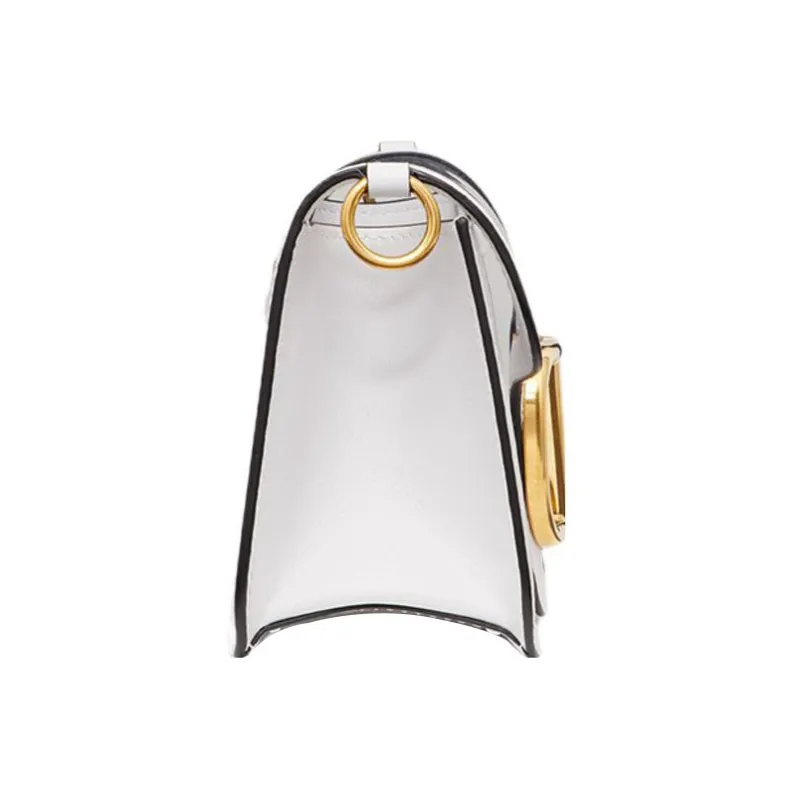 Valentino GARAVANILocò Leather Portable Crossbody Bag, Shoulder Bag Women's White-2