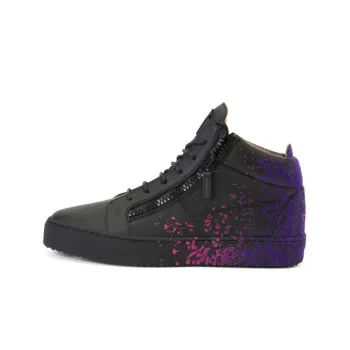Giuseppe Zanotti/GZ Kriss Mid Top Stylish Skateboarding Shoes Men's Black