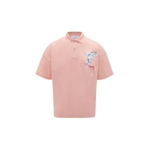 JW Anderson Graphic-print Short-sleeved Polo Shirt