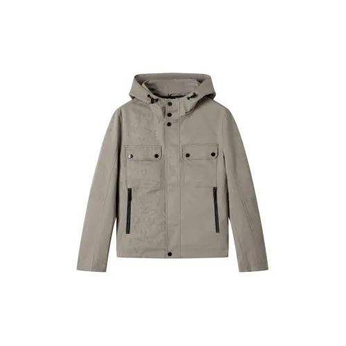 DAVID NAMAN Jackets Unisex Khaki