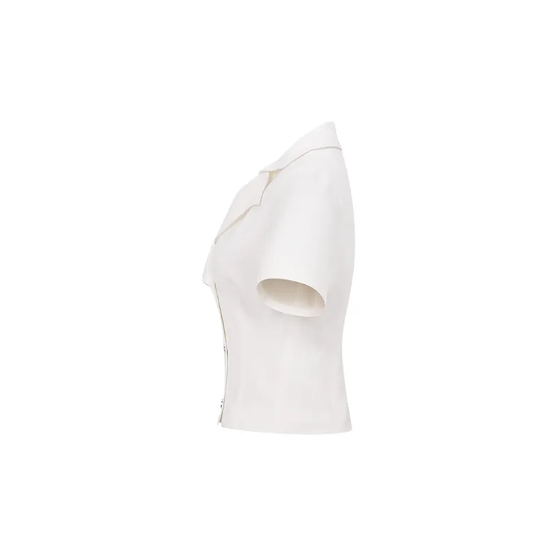 RARE Cropped Coats Women's White-2