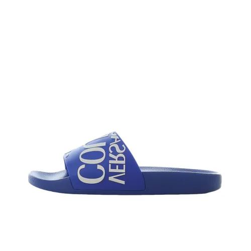 VERSACE JEANS Slide Slippers Men Blue/White