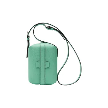 Valextra Tric Trac Calfskin Box Bag, Handbag, Shoulder Bag, Crossbody Bag Women's Mint Green