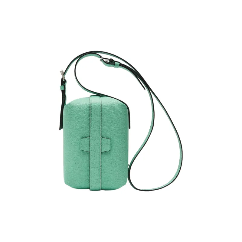 Valextra Tric Trac Calfskin Box Bag, Handbag, Shoulder Bag, Crossbody Bag Women's Mint Green-0
