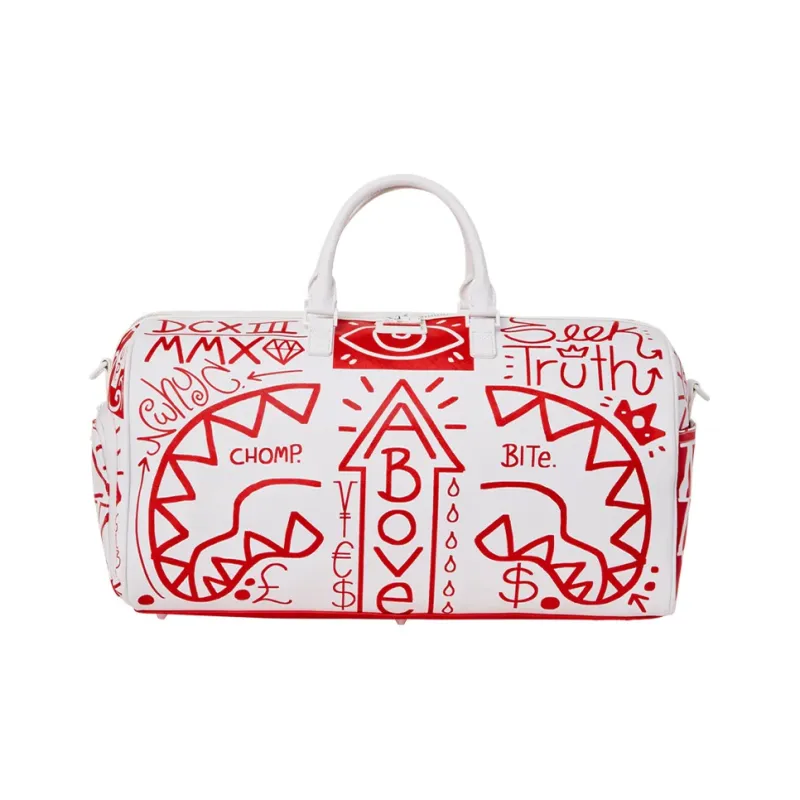 SPRAYGROUND PVC Travel Bag, Sneaker Bag, Handbag Large Size Unisex Red-0
