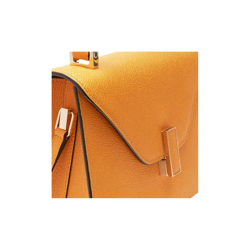 Valextra Iside Calfskin Shoulder Bag, Crossbody Bag, Handbag Mini Women's Saffron-3