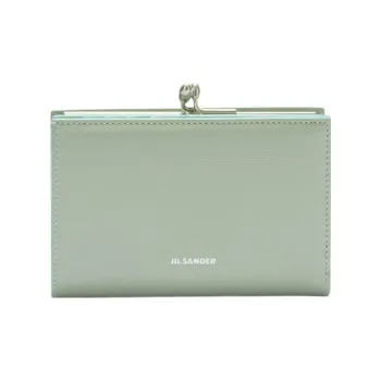 JIL SANDER Calfskin Wallet Small Size Women's Light Green