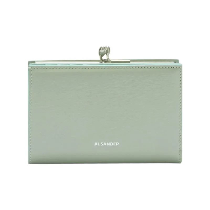 JIL SANDER Calfskin Wallet Small Size Women's Light Green-0