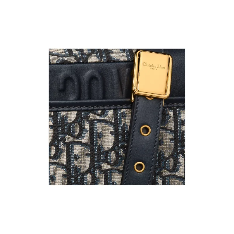 DIOR 30 Montaigne Leather Montaigne Bag, Box Bag, Shoulder Bag, Crossbody Bag Women's Blue-4
