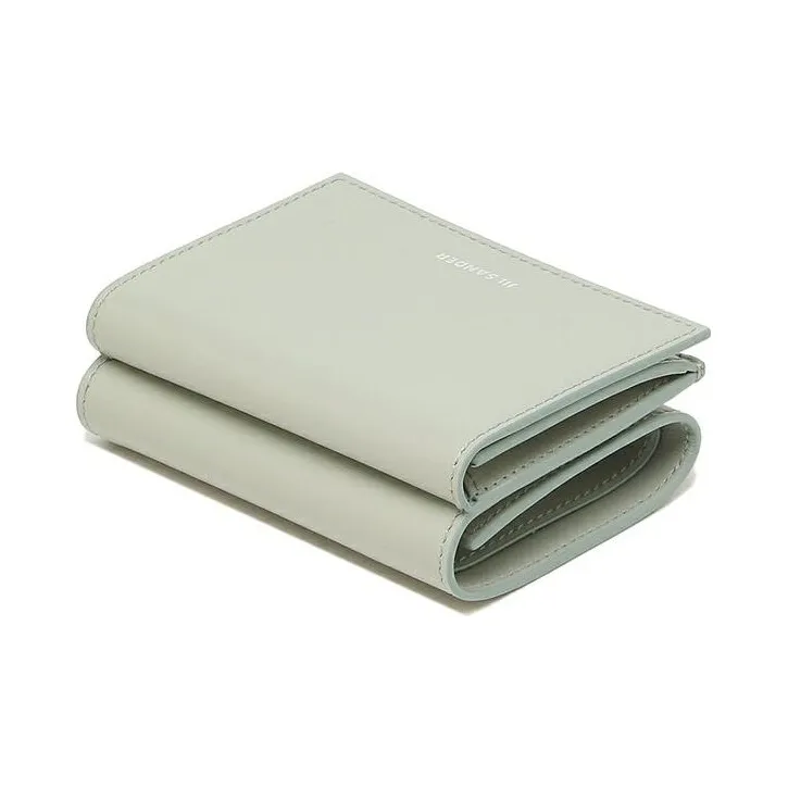 JIL SANDER Calfskin Wallet Women's Light Green-3