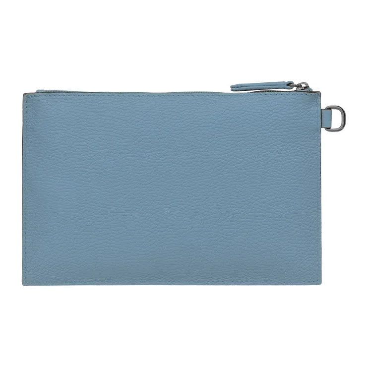 LONGCHAMP Roseau Essential Cow Leather Clutch Women's Blue-2