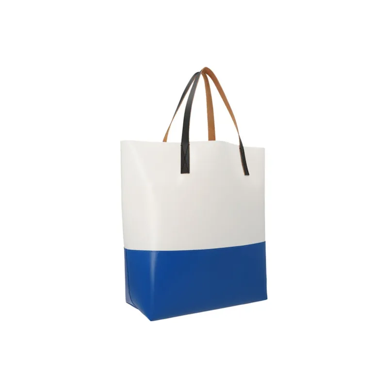MARNI Tribeca Polyester Tote Bag Shopping Bag Shoulder Bag Handbag Regular Men's White/Blue-1