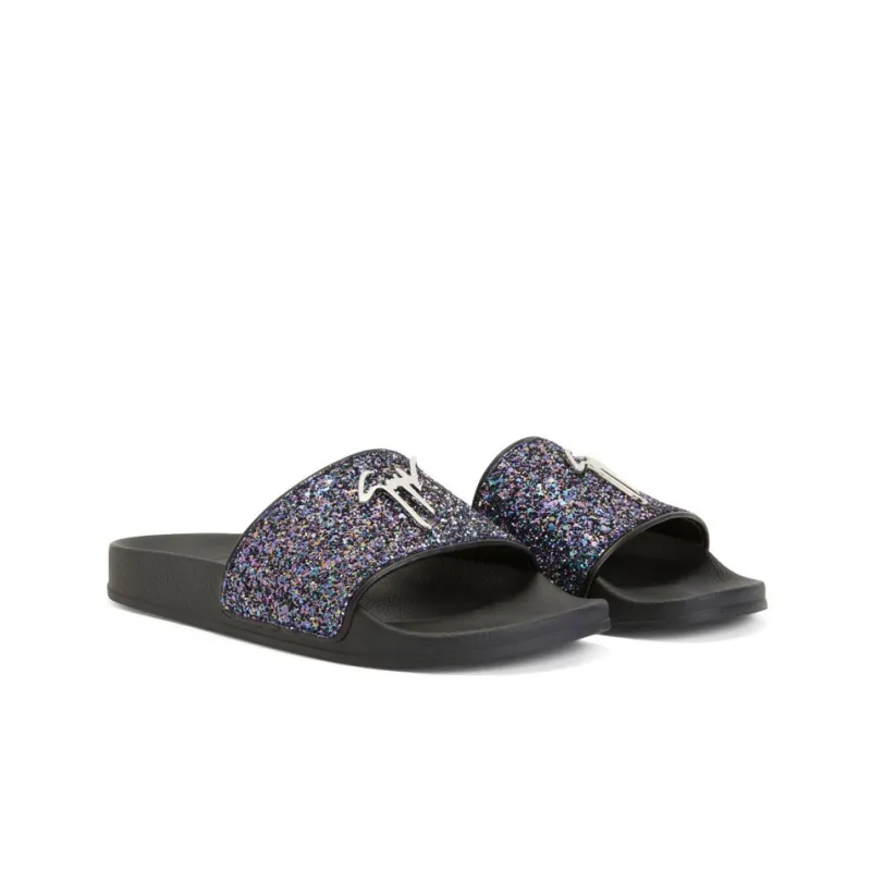 Giuseppe Zanotti/GZ Brett Slide Slippers Men's Black-2