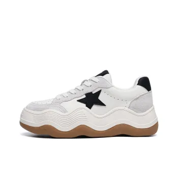 EBLAN Stylish Skateboarding Shoes Women's Beige Black