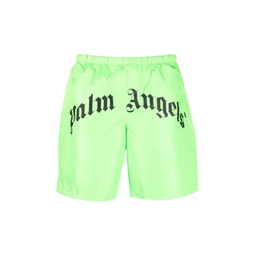 PALM ANGELS Curved Logo Bold Swim Shorts 