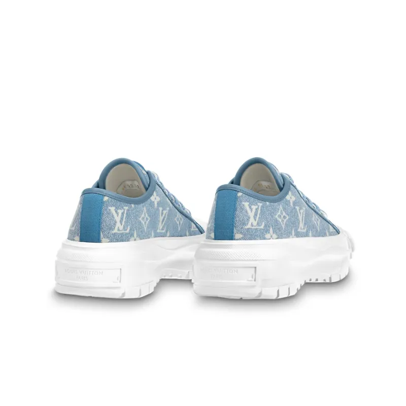 LOUIS VUITTON Squad Sneakers 'Blue Monogram' Women's-4