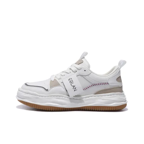 EBLAN Skateboard Shoes Men Low-Top White