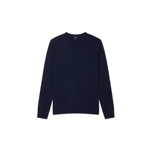 THEORY Cashmere Sweaters Men Dark Blue