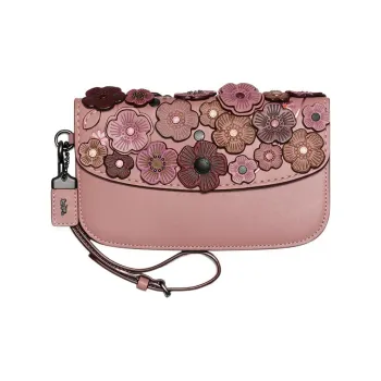 COACH Suede Clutch Trumpets Women's Pink