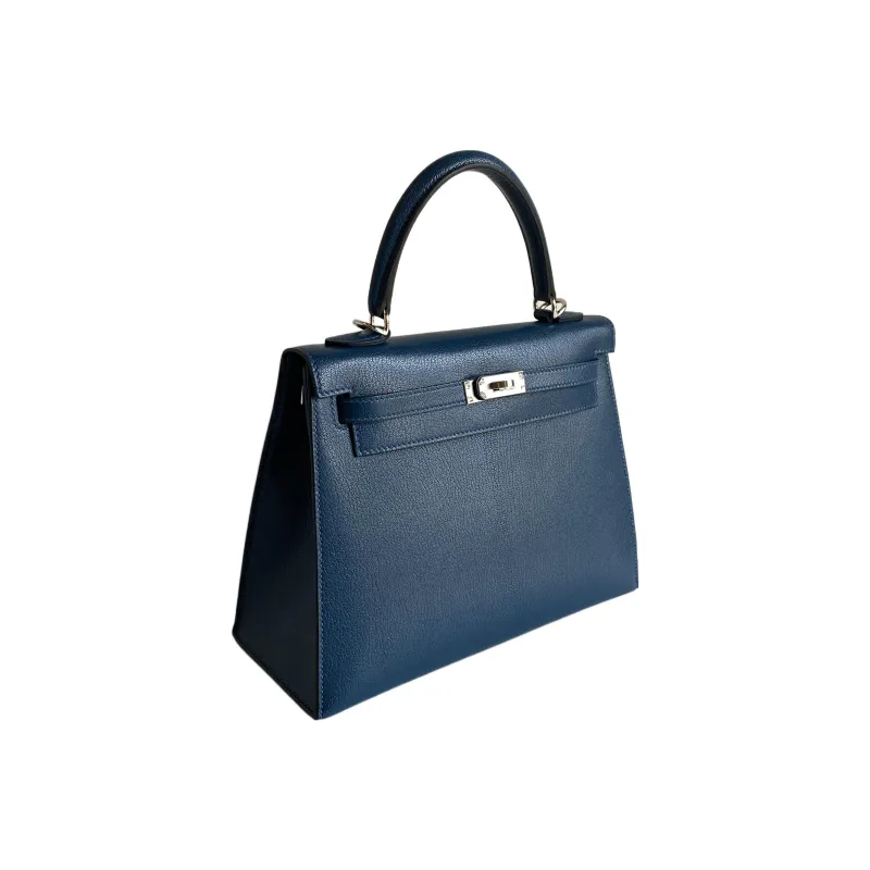 HERMES Kelly Mysore Goat Skin Kelly Bag Handbags Women's S4 Deep Blue Dark Blue-1