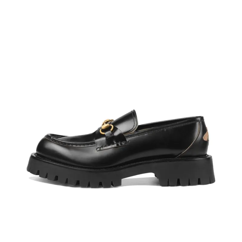 GUCCI Horsebit-detail Leather Loafers-0