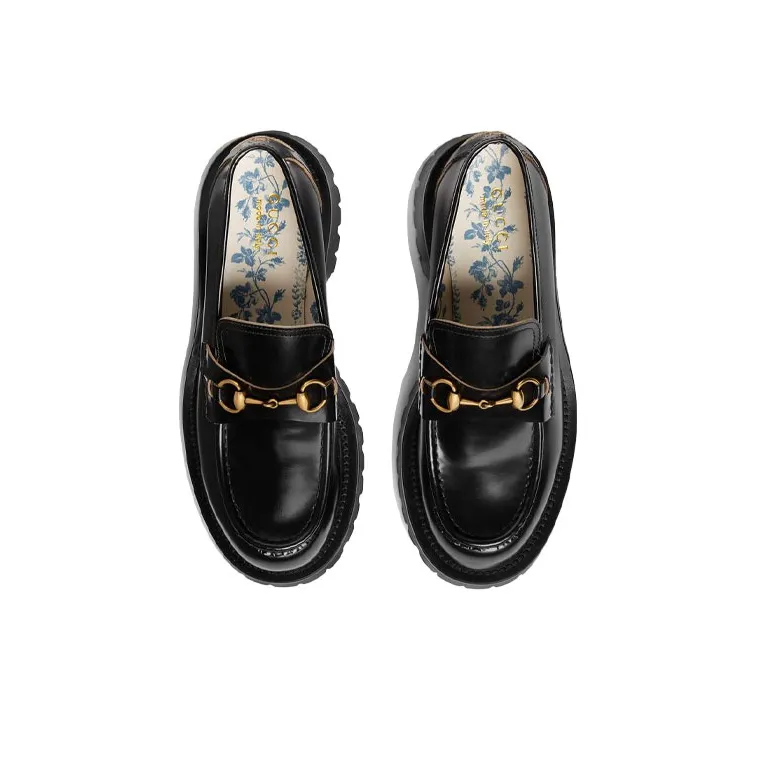 GUCCI Horsebit-detail Leather Loafers-3