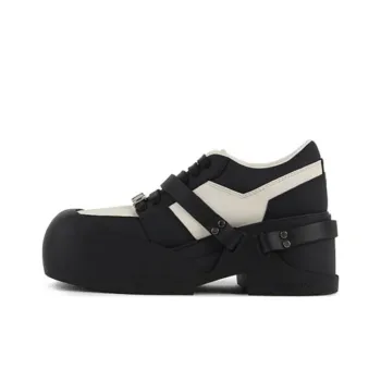 CALVINLUO Platform Shoes Unisex Black White