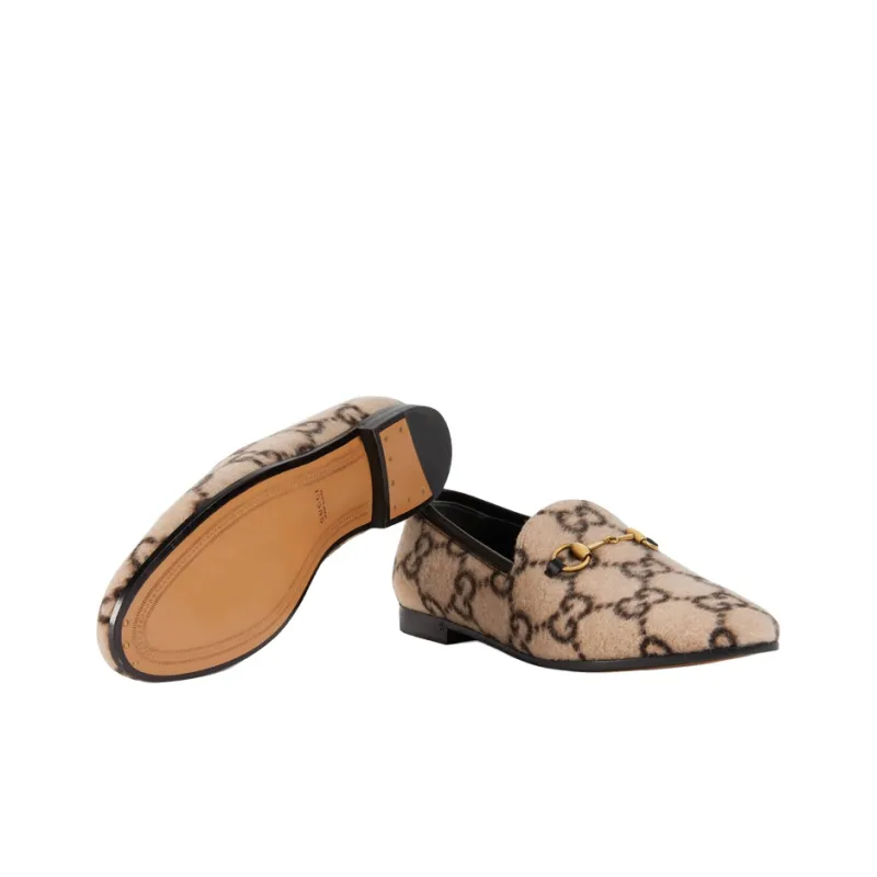 GUCCI Jordaan Gg Wool Loafer Women's-4