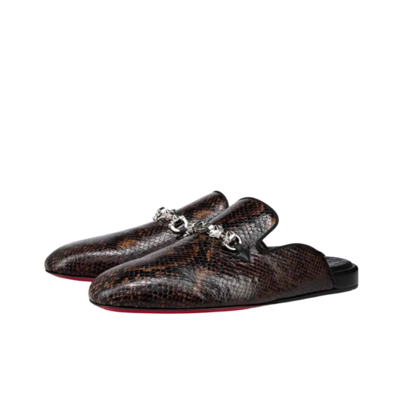 CL LUBOTING Christian Louboutin Coolito Swing Casual Shoes Men's Umber-1