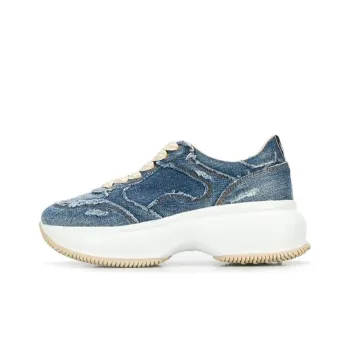 HOGAN Maxi I Active Low-Top Platform Shoes Women's Denim Blue