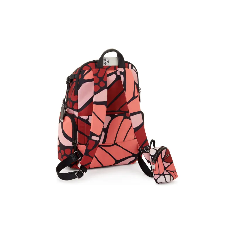 TUMI Voyageur Fabric Backpack Women's Orange & White-3