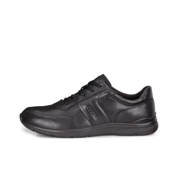 Ecco Irving Logo embossed Leather Sneakers